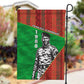 Ibrahim Traore Burkina Faso Fearless Leadership Garden Flag West African Tribal Pattern And Patriotic Camo Art