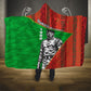 Ibrahim Traore Burkina Faso Fearless Leadership Hooded Blanket West African Tribal Pattern And Patriotic Camo Art