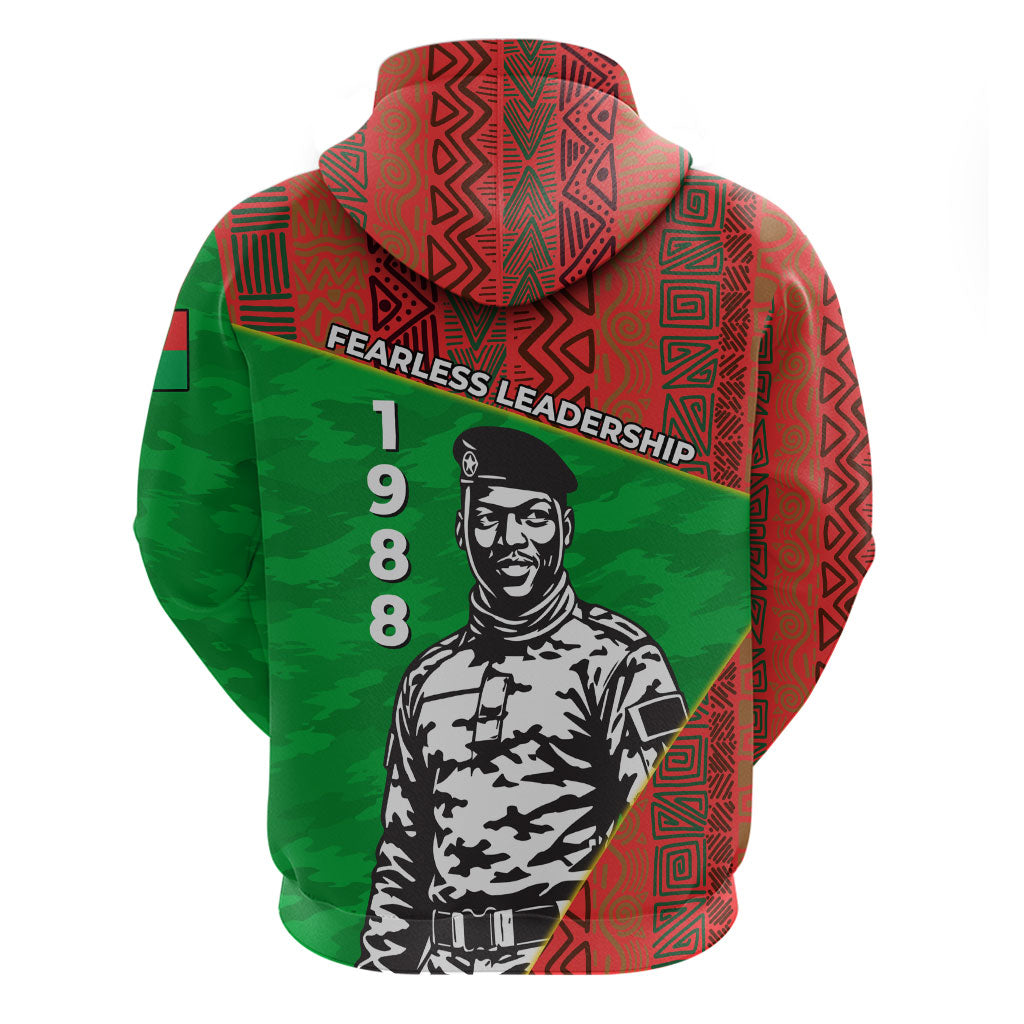 Ibrahim Traore Burkina Faso Fearless Leadership Hoodie West African Tribal Pattern And Patriotic Camo Art