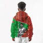 Ibrahim Traore Burkina Faso Fearless Leadership Kid Hoodie West African Tribal Pattern And Patriotic Camo Art