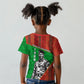 Ibrahim Traore Burkina Faso Fearless Leadership Kid T shirt West African Tribal Pattern And Patriotic Camo Art