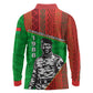 Ibrahim Traore Burkina Faso Fearless Leadership Long Sleeve Polo Shirt West African Tribal Pattern And Patriotic Camo Art