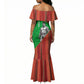Ibrahim Traore Burkina Faso Fearless Leadership Mermaid Dress West African Tribal Pattern And Patriotic Camo Art