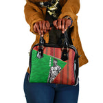 Ibrahim Traore Burkina Faso Fearless Leadership Shoulder Handbag West African Tribal Pattern And Patriotic Camo Art