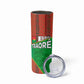 Ibrahim Traore Burkina Faso Fearless Leadership Skinny Tumbler West African Tribal Pattern And Patriotic Camo Art