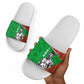 Ibrahim Traore Burkina Faso Fearless Leadership Slide Sandals West African Tribal Pattern And Patriotic Camo Art