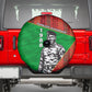 Ibrahim Traore Burkina Faso Fearless Leadership Spare Tire Cover West African Tribal Pattern And Patriotic Camo Art