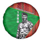 Ibrahim Traore Burkina Faso Fearless Leadership Spare Tire Cover West African Tribal Pattern And Patriotic Camo Art