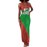 Ibrahim Traore Burkina Faso Fearless Leadership Tank Maxi Dress West African Tribal Pattern And Patriotic Camo Art