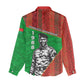 Ibrahim Traore Burkina Faso Fearless Leadership Women Casual Shirt West African Tribal Pattern And Patriotic Camo Art