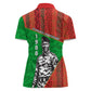 Ibrahim Traore Burkina Faso Fearless Leadership Women Polo Shirt West African Tribal Pattern And Patriotic Camo Art