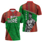 Ibrahim Traore Burkina Faso Fearless Leadership Zipper Polo Shirt West African Tribal Pattern And Patriotic Camo Art