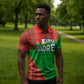 Ibrahim Traore Burkina Faso Fearless Leadership Zipper Polo Shirt West African Tribal Pattern And Patriotic Camo Art