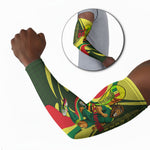 Personalized Senegal Champions World Football 2026 Arm Sleeves Lions Of Teranga - Great Mosque Of Touba Pattern
