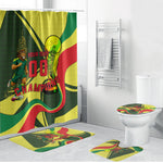 Personalized Senegal Champions World Football 2026 Bathroom Set Lions Of Teranga - Great Mosque Of Touba Pattern