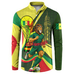 Personalized Senegal Champions World Football 2026 Button Sweatshirt Lions Of Teranga - Great Mosque Of Touba Pattern