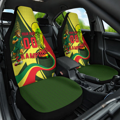 Personalized Senegal Champions World Football 2026 Car Seat Cover Lions Of Teranga - Great Mosque Of Touba Pattern
