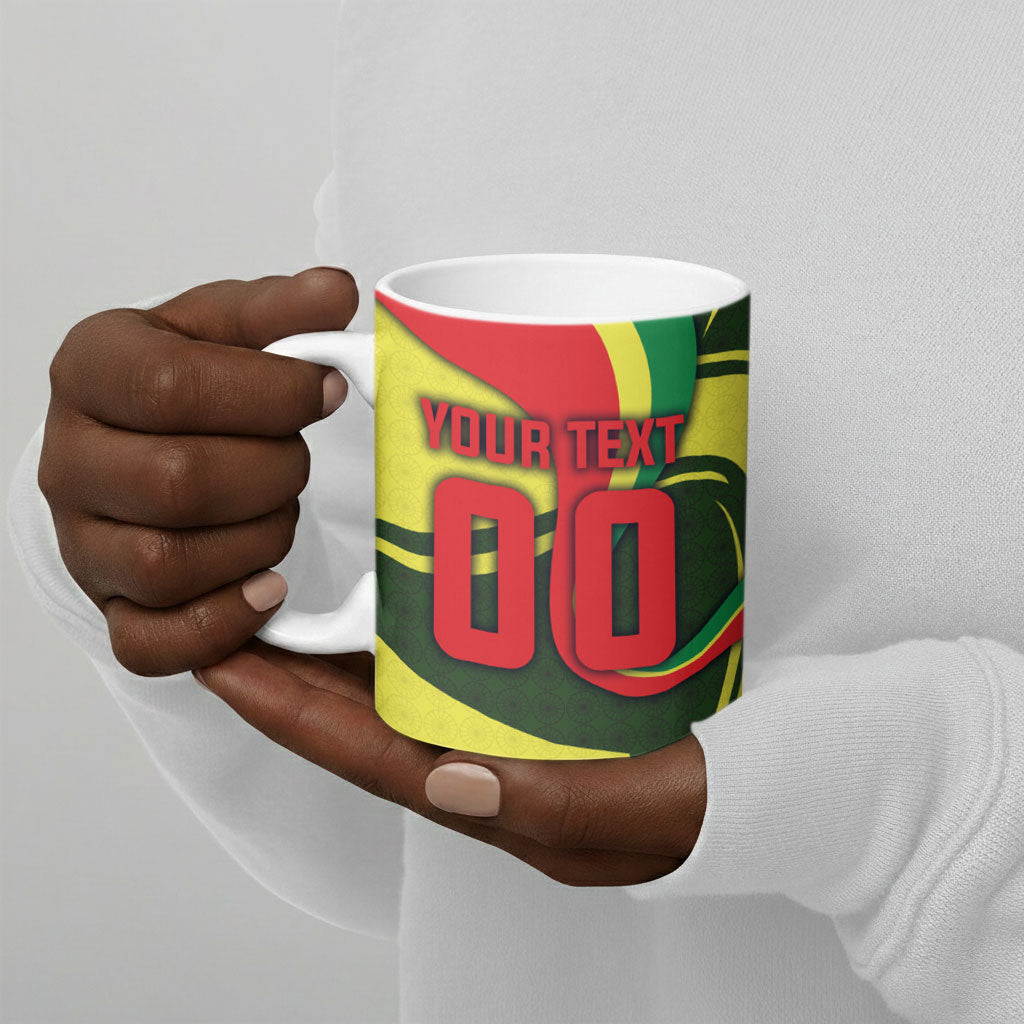 Personalized Senegal Champions World Football 2026 Ceramic Mug Lions Of Teranga - Great Mosque Of Touba Pattern