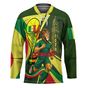 Personalized Senegal Champions World Football 2026 Hockey Jersey Lions Of Teranga - Great Mosque Of Touba Pattern