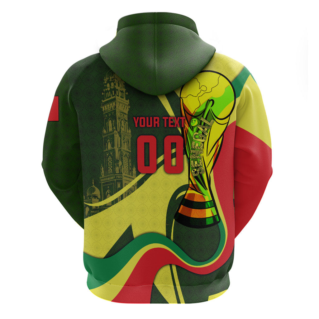 Personalized Senegal Champions World Football 2026 Hoodie Lions Of Teranga - Great Mosque Of Touba Pattern