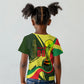 Personalized Senegal Champions World Football 2026 Kid T shirt Lions Of Teranga - Great Mosque Of Touba Pattern