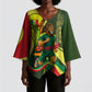 Personalized Senegal Champions World Football 2026 Kimono Sleeve Blouse Lions Of Teranga - Great Mosque Of Touba Pattern