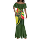 Personalized Senegal Champions World Football 2026 Mermaid Dress Lions Of Teranga - Great Mosque Of Touba Pattern