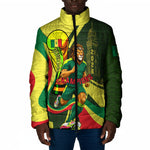 Personalized Senegal Champions World Football 2026 Padded Jacket Lions Of Teranga - Great Mosque Of Touba Pattern