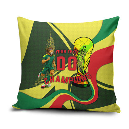 Personalized Senegal Champions World Football 2026 Pillow Cover Lions Of Teranga - Great Mosque Of Touba Pattern