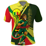 Personalized Senegal Champions World Football 2026 Polo Shirt Lions Of Teranga - Great Mosque Of Touba Pattern
