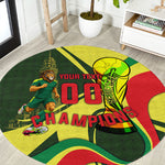 Personalized Senegal Champions World Football 2026 Round Carpet Lions Of Teranga - Great Mosque Of Touba Pattern