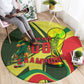 Personalized Senegal Champions World Football 2026 Round Carpet Lions Of Teranga - Great Mosque Of Touba Pattern