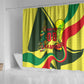 Personalized Senegal Champions World Football 2026 Shower Curtain Lions Of Teranga - Great Mosque Of Touba Pattern