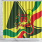 Personalized Senegal Champions World Football 2026 Shower Curtain Lions Of Teranga - Great Mosque Of Touba Pattern