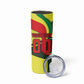 Personalized Senegal Champions World Football 2026 Skinny Tumbler Lions Of Teranga - Great Mosque Of Touba Pattern