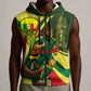 Personalized Senegal Champions World Football 2026 Sleeveless Zip Hoodie Lions Of Teranga - Great Mosque Of Touba Pattern