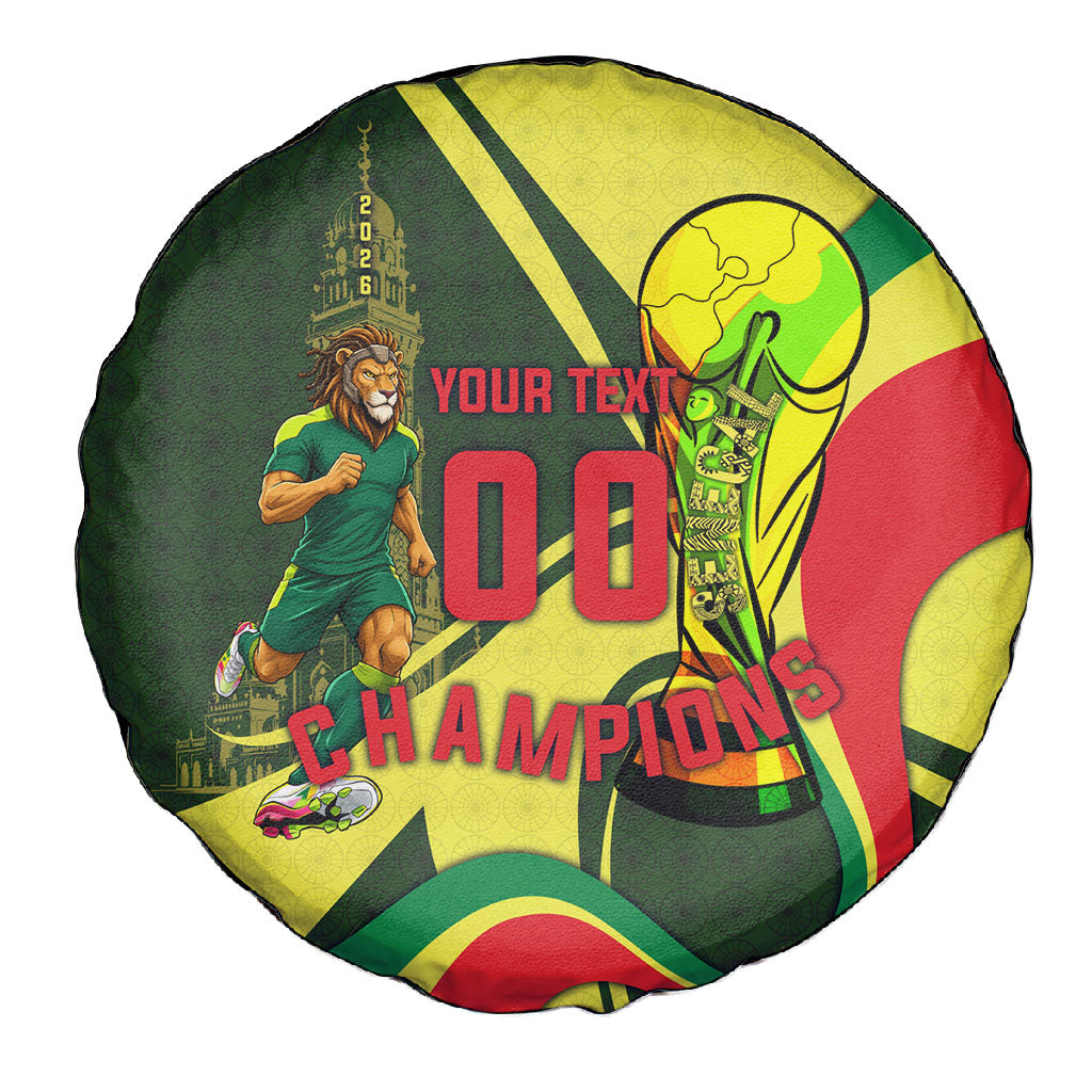 Personalized Senegal Champions World Football 2026 Spare Tire Cover Lions Of Teranga - Great Mosque Of Touba Pattern