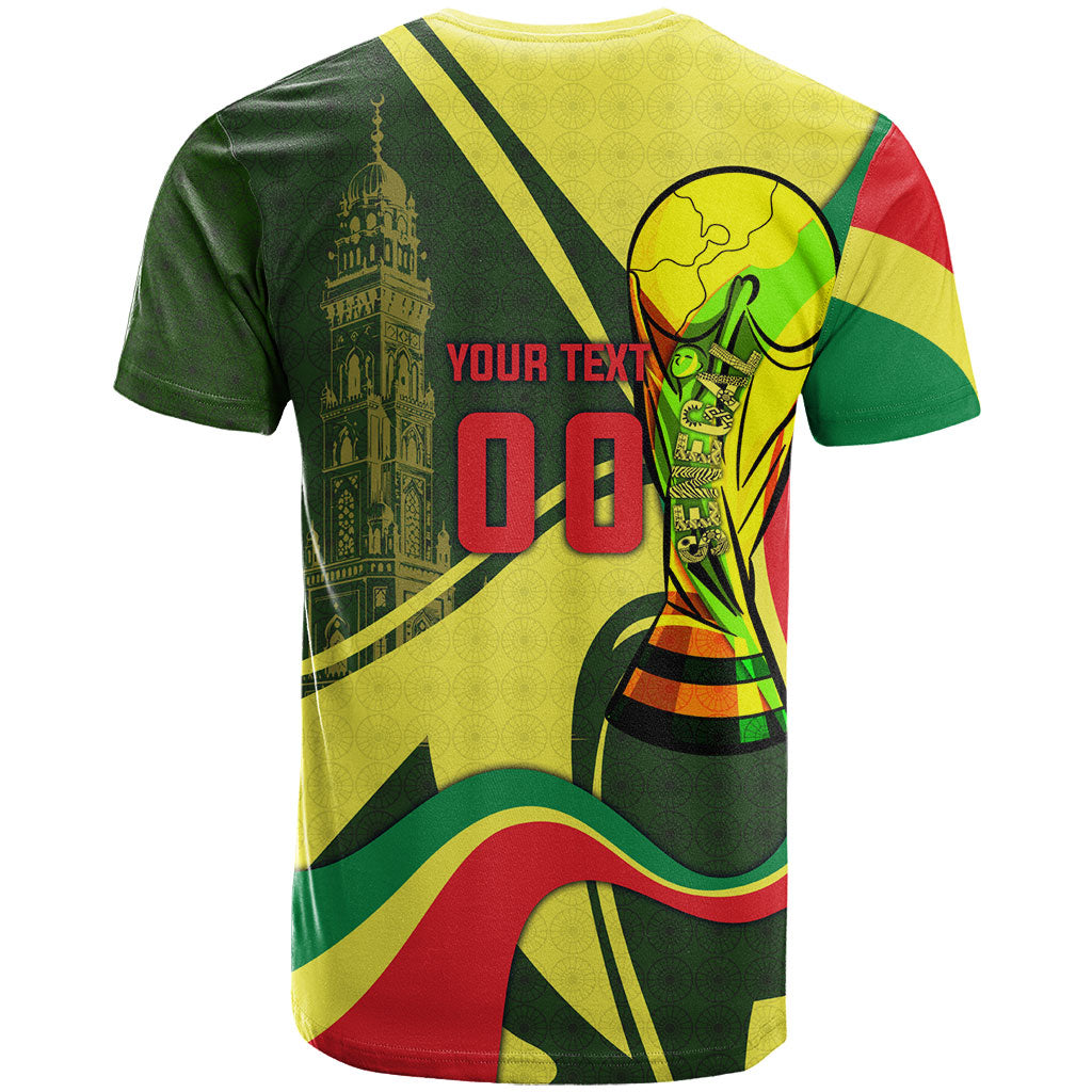 Personalized Senegal Champions World Football 2026 T shirt Lions Of Teranga - Great Mosque Of Touba Pattern