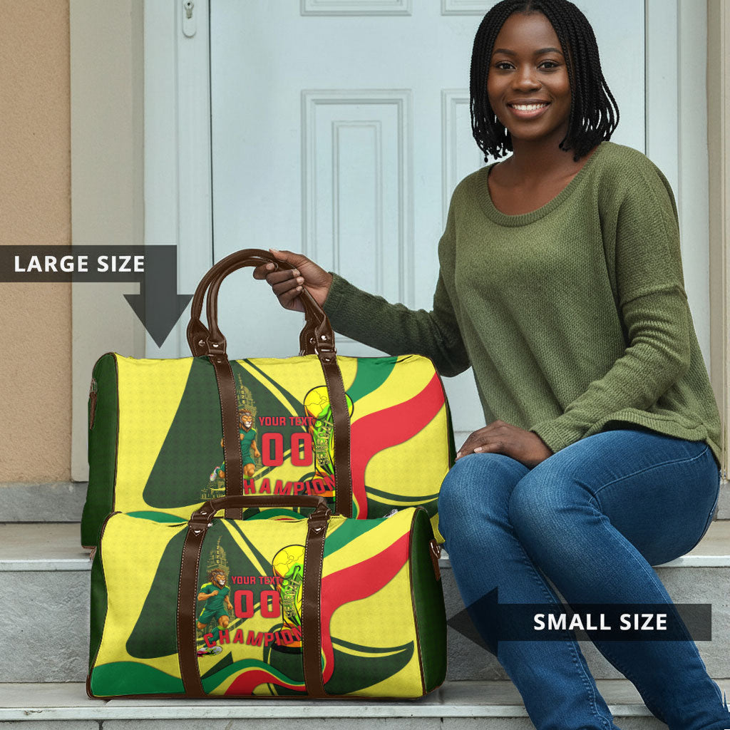 Personalized Senegal Champions World Football 2026 Travel Bag Lions Of Teranga - Great Mosque Of Touba Pattern