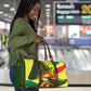 Personalized Senegal Champions World Football 2026 Travel Bag Lions Of Teranga - Great Mosque Of Touba Pattern