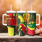 Personalized Senegal Champions World Football 2026 Tumbler With Handle Lions Of Teranga - Great Mosque Of Touba Pattern