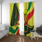 Personalized Senegal Champions World Football 2026 Window Curtain Lions Of Teranga - Great Mosque Of Touba Pattern