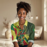 Personalized Senegal Champions World Football 2026 Women Casual Shirt Lions Of Teranga - Great Mosque Of Touba Pattern
