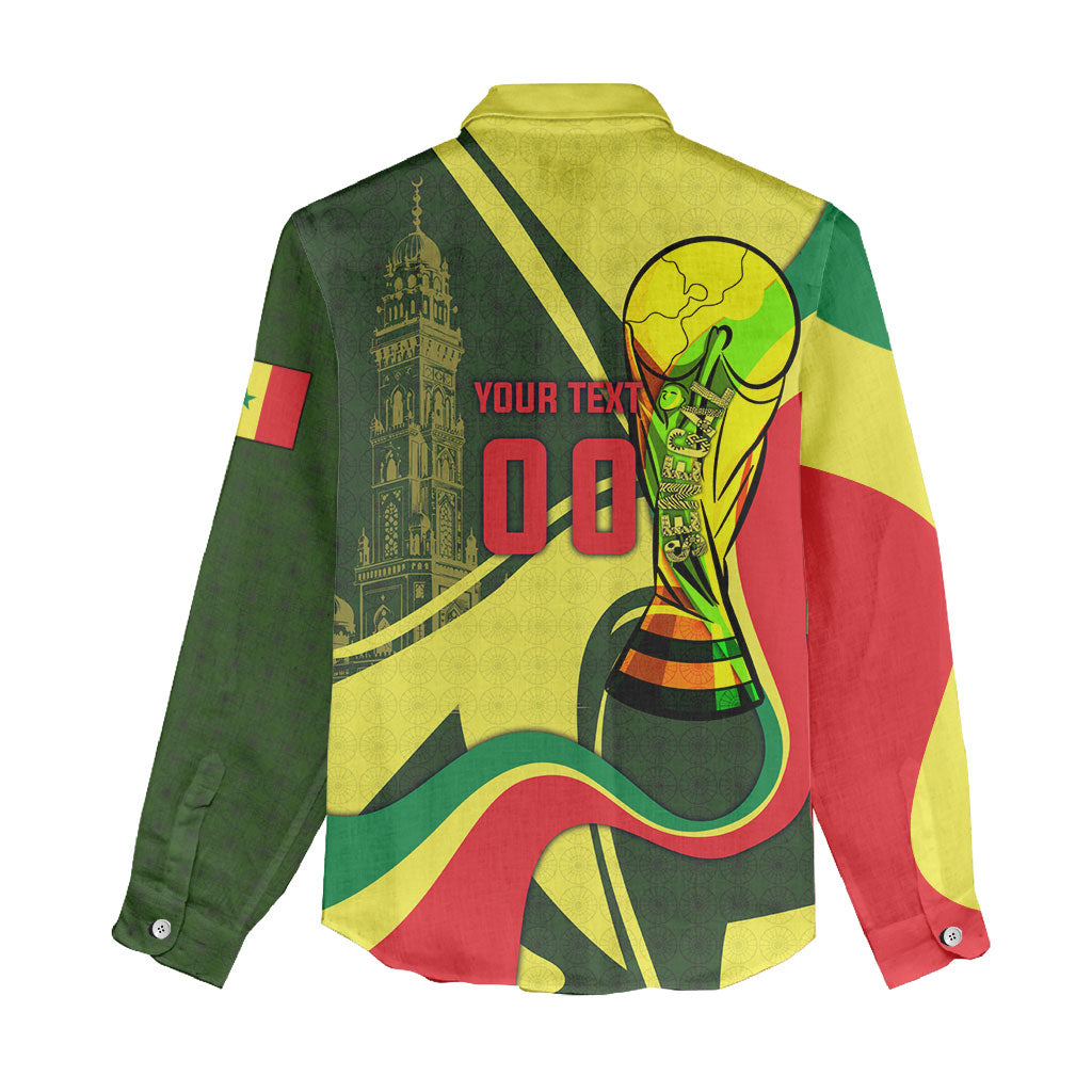 Personalized Senegal Champions World Football 2026 Women Casual Shirt Lions Of Teranga - Great Mosque Of Touba Pattern