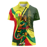 Personalized Senegal Champions World Football 2026 Women Polo Shirt Lions Of Teranga - Great Mosque Of Touba Pattern