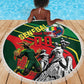 Custom Senegal Champions Football 2026 Beach Blanket Teranga Lions G.O.A.T Mascot - African Renaissance Monument