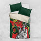 Custom Senegal Champions Football 2026 Bedding Set Teranga Lions G.O.A.T Mascot - African Renaissance Monument