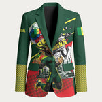 Custom Senegal Champions Football 2026 Blazer Teranga Lions G.O.A.T Mascot - African Renaissance Monument