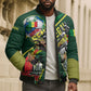 Custom Senegal Champions Football 2026 Bomber Puffer Jacket Teranga Lions G.O.A.T Mascot - African Renaissance Monument