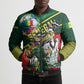 Custom Senegal Champions Football 2026 Bomber Puffer Jacket Teranga Lions G.O.A.T Mascot - African Renaissance Monument